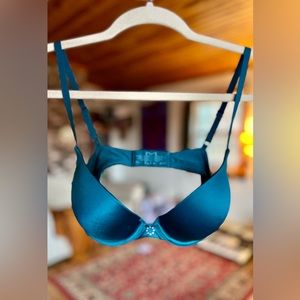 Maidenform Custom Lift Fit Tailored Demi Bra Dark Teal Blue Green